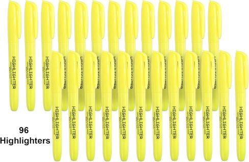 Trail maker 100 Packs of Bulk Yellow Highlighters in Bulk | Bright Wholesale Highlighters for Classrooms, School Kids, Teachers, Office Supplies in Kuwait