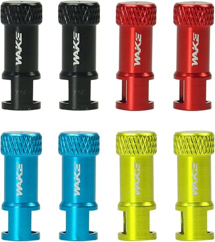 أغطية جذعية قيمة من بريستا مع وظيفة إزالة قلب الصمام، أغطية غبار ساق صمام بريستا بدون أنابيب، أغطية إطارات هوائية للدراجة، خفيفة الوزن، مؤكسدة من الألومنيوم، عالية الأداء، أسود أزرق أخضر أحمر 8 قطع in Kuwait