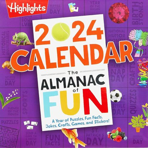 يسلط الضوء على تقويم الحائط المرح لعام 2024 للأطفال in Kuwait