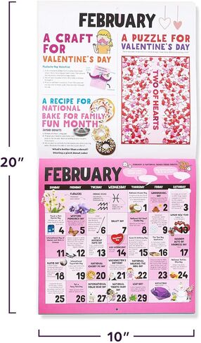 يسلط الضوء على تقويم الحائط المرح لعام 2024 للأطفال in Kuwait