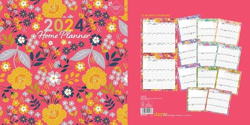 تقويم حائط معلق مربع الذهن لعام 2024 - بدون بلاستيك - مخطط 30.48 سم × 30.48 سم، منظم، المنزل، الأسرة، المشاعر، الأفكار، الجدول الزمني، جدول الأعمال، هدية in Kuwait