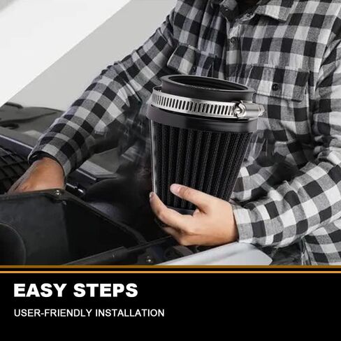 Mtsooning Universal Air Filter, 50mm Motorcycle Cone Intake Breather Cleaner Replacement for ATV Kart Dirt Pit Bike Motorcycle, Scooter, Minibike in Saudi Arabia