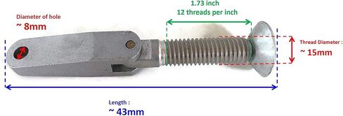 Boat Motor For Yamaha Outboard 6G1-43116 6E0-43118 648-43114 Clamp Screw Assembly set Transom Pad Plate Swivel Pin 5/8"UC size threading 15.85mm Motor Engine in Saudi Arabia