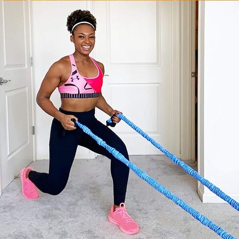 معدات اللياقة البدنية Tone It Up وأشرطة المقاومة وحبال التنغيم لتدريب القوة والتنغيم والنحت - الذراعين والساقين والأرداف والتمارين الأساسية وتمارين القلب لكامل الجسم في المنزل والسفر in Kuwait