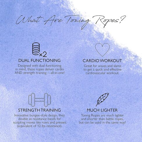 معدات اللياقة البدنية Tone It Up وأشرطة المقاومة وحبال التنغيم لتدريب القوة والتنغيم والنحت - الذراعين والساقين والأرداف والتمارين الأساسية وتمارين القلب لكامل الجسم في المنزل والسفر in Kuwait
