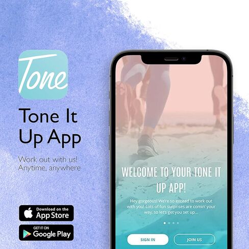 معدات اللياقة البدنية Tone It Up وأشرطة المقاومة وحبال التنغيم لتدريب القوة والتنغيم والنحت - الذراعين والساقين والأرداف والتمارين الأساسية وتمارين القلب لكامل الجسم في المنزل والسفر in Kuwait