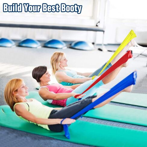 Resistance Bands Set 3 Packs Elastic Exercise Bands for Physical Therapy Tension Band Recovery Band Workout Stretch Bands for Strenght Training Pilates Yoga Arms Upper Body and Shoulders in Kuwait