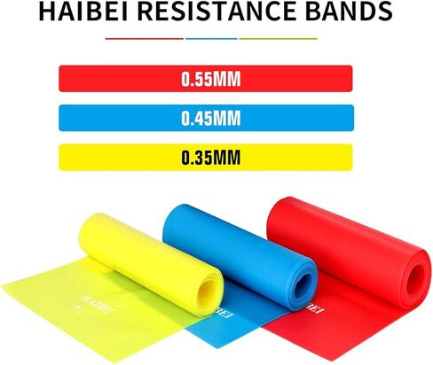 Resistance Bands Set 3 Packs Elastic Exercise Bands for Physical Therapy Tension Band Recovery Band Workout Stretch Bands for Strenght Training Pilates Yoga Arms Upper Body and Shoulders in Kuwait