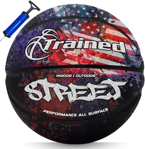 Outdoor Basketballs, Performance Rubber Cover Stands up to Concrete or Asphalt Training Shooting Basketball - 28.5" in Kuwait