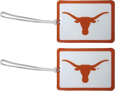 Siskiyou Sports NCAA Texas Longhorns Vinyl Luggage Tag, 2pk One Size, Team Colors in Saudi Arabia