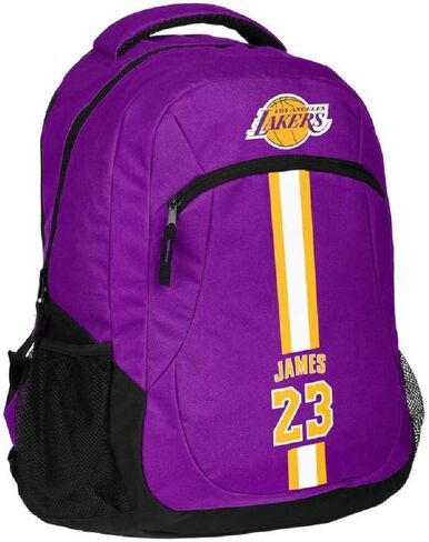 FOCO NBA Los Angeles Lakers LeBron James #23 Action Backpack, Los Angeles Lakers, One Size in Saudi Arabia