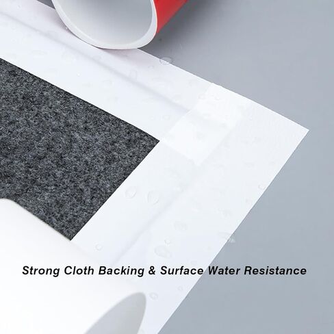 شريط لاصق أبيض مقاوم للماء عالي التحمل، شريط لاصق قوي كبير للإصلاحات الداخلية والخارجية، 40 ياردة × 2 بوصة إجمالي in Kuwait