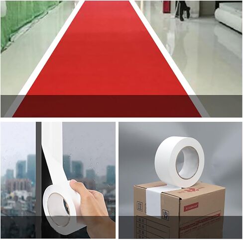 شريط لاصق أبيض مقاوم للماء عالي التحمل، شريط لاصق قوي كبير للإصلاحات الداخلية والخارجية، 40 ياردة × 2 بوصة إجمالي in Kuwait