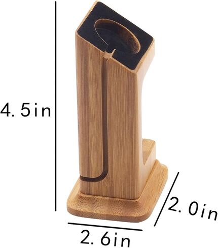 قاعدة شحن خشبية وحامل شاحن من الخيزران متوافقة مع جميع سلاسل Apple Watch SE in Kuwait