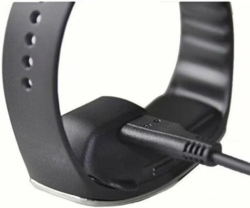 شاحن متوافق مع Gear 2 Neo R381، سلك كابل قاعدة شحن بديل متوافق مع ساعة Samsung Gear 2 Neo R381 الذكية باللون الأسود in Kuwait