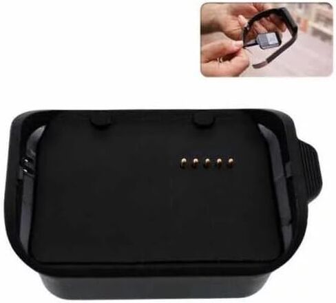 شاحن متوافق مع Gear 2 Neo R381، سلك كابل قاعدة شحن بديل متوافق مع ساعة Samsung Gear 2 Neo R381 الذكية باللون الأسود in Kuwait