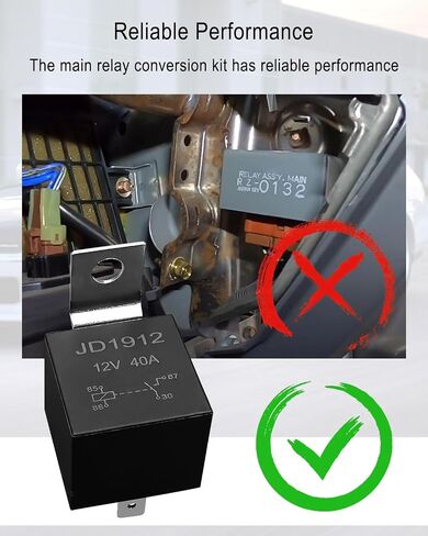 Main Relay Conversion Kit Compatible with Honda Civic CRV Accord Delsol Acura Integra A cura Cl TI Prelude 1990-2002, Relay Wiring Kit 4 Pin 5 Wire Harness with Switch in Saudi Arabia