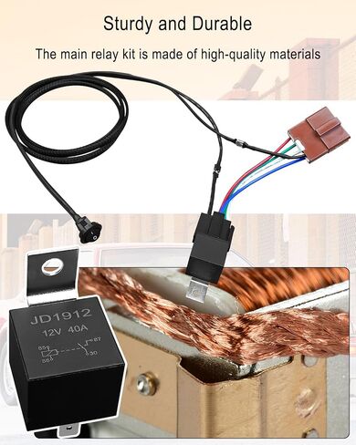 Main Relay Conversion Kit Compatible with Honda Civic CRV Accord Delsol Acura Integra A cura Cl TI Prelude 1990-2002, Relay Wiring Kit 4 Pin 5 Wire Harness with Switch in Saudi Arabia