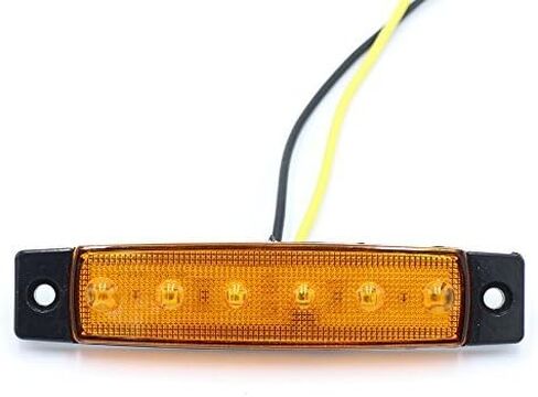 TMH 10 قطع 3.8 بوصة خط رفيع 6 مصابيح LED جانبية للمقطورة الكهرمانية مصابيح LED عالمية لشاحنات فان الشاحنات الثقيلة RVs قارب قافلة مقاومة للصدمات سطح محكم الغلق 12 فولت تيار مستمر in Kuwait