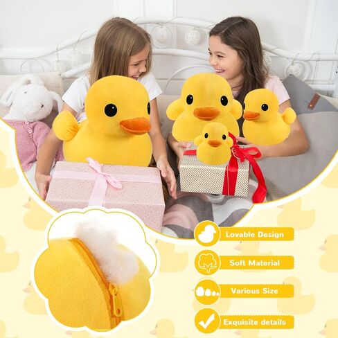 Leyndo 2 Pcs Giant Plush Yellow Duck Soft Stuffed Animal Toy Duck Stuffed Plush Pillow Huggable Animal Dolls Play Set Toy for Boys Girls Birthday Gift Party Sofa Decoration(7.9 Inch) in Kuwait