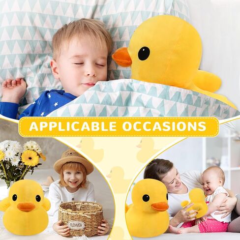 Leyndo 2 Pcs Giant Plush Yellow Duck Soft Stuffed Animal Toy Duck Stuffed Plush Pillow Huggable Animal Dolls Play Set Toy for Boys Girls Birthday Gift Party Sofa Decoration(7.9 Inch) in Kuwait