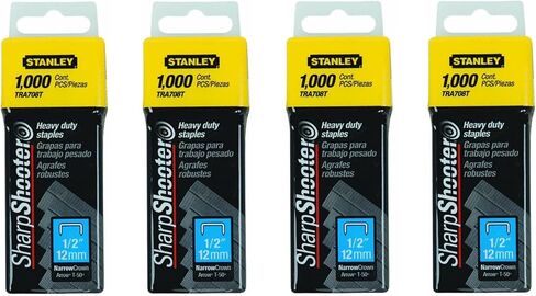 TRA708T Sharpshooter 1,000 1/2 12MM steel narrow crown staples T-50 (4 Pack) in Saudi Arabia