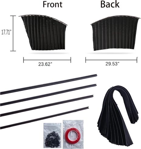 4 Pcs Car Curtains, Pack Slidable Car Side Window Sun Shades Privacy Block Light for Breastfeeding, Taking A Nap, Changing Clothes, Camping (Black) in Saudi Arabia