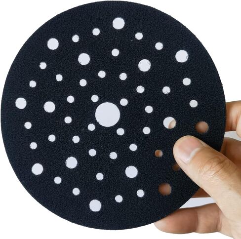 حافظة وسادة حلقة وخطاف ممتازة مقاس 6 بوصات و53 فتحة لآلات الصنفرة المدارية العشوائية تعمل بشكل ملحوظ على إطالة عمر وسادة الدعم، وواقي وسادة متعدد الفتحات (عبوة واحدة) in Kuwait