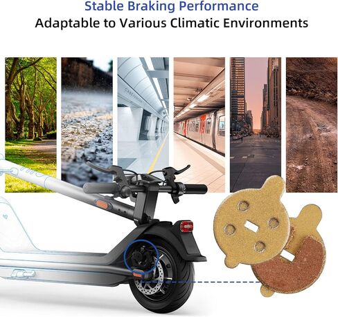 Ulip Scooter Brake Pads 2Pcs High Braking Force Disc Brake Pads Replacement Parts Scooter Accessories Compatible for NIU Electric Scooter KQi3 KQi3 Pro KQi2 in Saudi Arabia