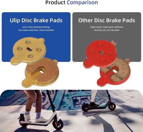 Ulip Scooter Brake Pads 2Pcs High Braking Force Disc Brake Pads Replacement Parts Scooter Accessories Compatible for NIU Electric Scooter KQi3 KQi3 Pro KQi2 in Saudi Arabia