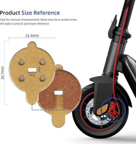 Ulip Scooter Brake Pads 2Pcs High Braking Force Disc Brake Pads Replacement Parts Scooter Accessories Compatible for NIU Electric Scooter KQi3 KQi3 Pro KQi2 in Saudi Arabia