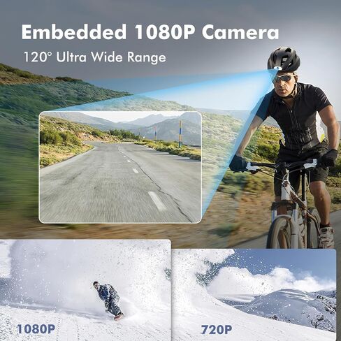 Smart Bike Helmet, Armord Bluetooth Adults Helmet with 1080 30 fps Camera, Front & Rear LED Lights, WiFi Streaming with Remote Controller, AI Support Road Cycling Bike Helmet for Men/Women in Saudi Arabia