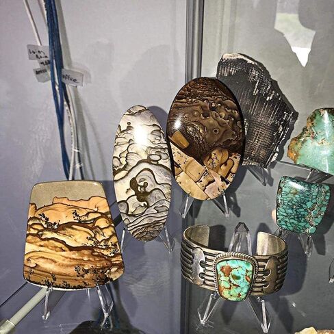 حوامل عرض العملات المعدنية من الأكريليك، 12 قطعة حامل عرض العملات المعدنية الواضح لعرض ساعة الجيب/رقائق الكازينو/الأعمال الفنية الصغيرة/ميداليات التحدي، بطول 2.3 بوصة in Kuwait