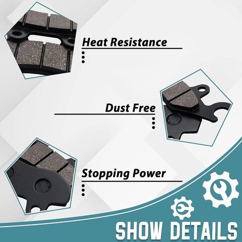 وسادات الفرامل الأمامية لـ Kawasaki Bayou 300 400 KLF300 400 Brute Force 650 750 Commander 800R 1000 Maverick 1000R KVF Teryx 4 750 800 Mule Pro 820 1000 لـ Yamaha Rhino 450 660 700 in Saudi Arabia