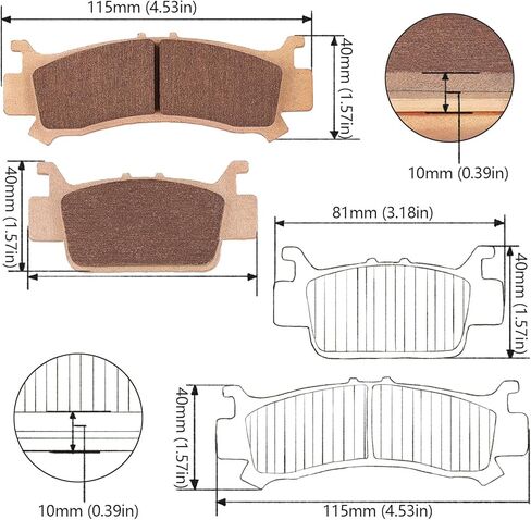 وسادات الفرامل الملبدة لهوندا بايونير 1000 1000-5 2016-2022، هوندا تالون 1000R 1000X 1000X-4 2019-2022، يستبدل 06451-HL4-A01 06431-HL4-A01 الأمامي والخلفي in Kuwait