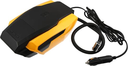 منفاخ إطارات السيارة المحمول من X AUTOHAUX، منفاخ إطارات رقمي 12 فولت، منفاخ إطارات تلقائي مع ضوء LED، طول خرطوم 0.6 متر لدراجة السيارة، أسود وبرتقالي in Saudi Arabia