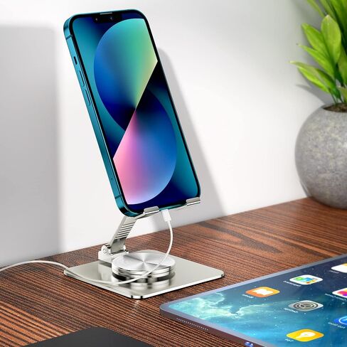 حامل هاتف قابل للطي للمكتب، حامل سطح المكتب قابل للتعديل بالكامل متوافق مع iPhone 14 13 12 11 Pro Max Xr، Nintendo Switch، الأجهزة اللوحية، جميع الهواتف (وردي) in Saudi Arabia