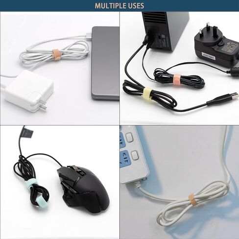 100 قطعة من ربطات الكابلات القابلة لإعادة الاستخدام مقاس 6 بوصات لإدارة الكابلات، منظم سلك للمنزل والمكتب والاستخدام الخارجي، خطاف تثبيت قابل للتعديل وربطات عنق بسحاب، ربطات سلكية متعددة الأغراض، 5 ألوان باستيل ناعمة من موراندي in Kuwait