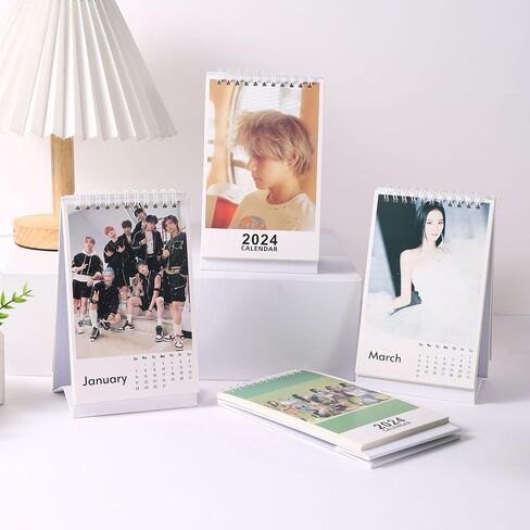 تقويم مكتب صغير لمجموعة K-pop-Idol الكورية 2024-12 تقويم سطح المكتب الشهري للأطفال الضالين٪، يمتد من يناير 2024 إلى ديسمبر 2024، 18.5 * 11 سم، هدية لابنة المعجبين in Kuwait