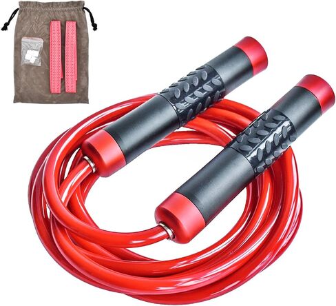 Ahomie Weighted Jump Rope, Heavy Jump Rope for Women, Men Fitness and Endurance Training, Adjustable Bold PVC, Aluminum Alloy Non-Slip Handles, 1LB in Saudi Arabia