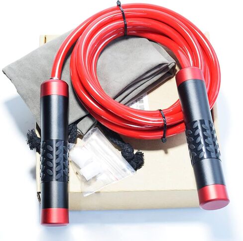 Ahomie Weighted Jump Rope, Heavy Jump Rope for Women, Men Fitness and Endurance Training, Adjustable Bold PVC, Aluminum Alloy Non-Slip Handles, 1LB in Saudi Arabia