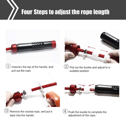 Ahomie Weighted Jump Rope, Heavy Jump Rope for Women, Men Fitness and Endurance Training, Adjustable Bold PVC, Aluminum Alloy Non-Slip Handles, 1LB in Saudi Arabia