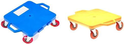 Cosom Scooter Board, 16 Inch Premium Sit & Scoot Board with 4 Inch Non-Marring Performance Wheels, Double Race Bearings, & Safety Handles, Physical Education Class Equipment, Blue in Saudi Arabia
