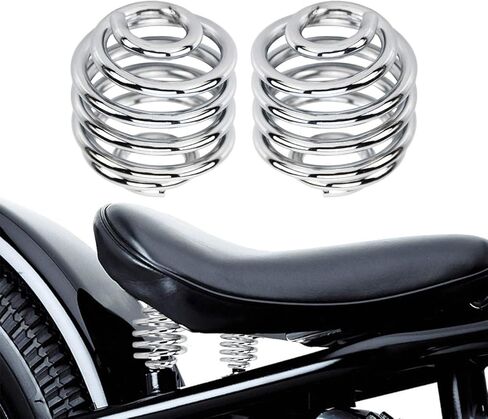 HDBUBALUS Motorcycle Solo Seat Springs Mounting 2 Inch Spring Bracket Hardware Mount Kit Fit for Harley Sportster Softail XL 883 1200 Dyna Fatboy Bobber Chrome 1 Pair in Saudi Arabia