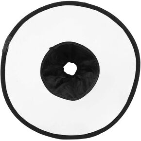 Universal Camera Flash Diffuser | Round Foldable Softbox for Macro Photography/Portraits/Product Shots | Secure Frame & Adjustable Hole | Fits Most DSLR & Mirrorless Flashes