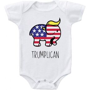 حبر Trendz Trumplican رئيس 47 طفل للجنسين Romper Maga القمصان bodysuit