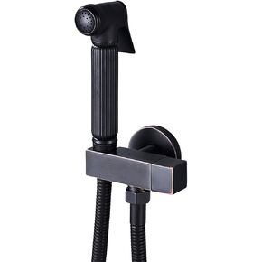Handheld Bidet Sprayer for Toilet with Single Cold Water, Wall Mounted Bathroom Cloth Diaper Sprayer Set Brass Toilet Bidet Sprayer Kit for Pet Bathing, Personal Hygiene,Brushed Nickel(Brushed Nickel)