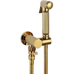Hand Shower for Toilet Set Bidet Shower Head for Toilet Cloth Diaper Sprayer Kit Gold Brass with Hose Cold Water Toilet Bidet Sprayer Set,B(B)