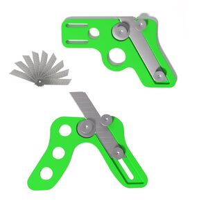 2 Pack Edge Banding Trimmer with Snap-Off Blades Woodworking Edge Trimmer Hand Edge Bander Edgebanding Cutter Trimming Tool for Burrs Edge Corner Planer Wood Chamfering Fillet Scraper
