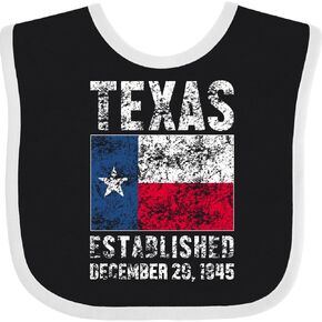 inktastic Established December 29, 1845 Texas Flag Baby Bib